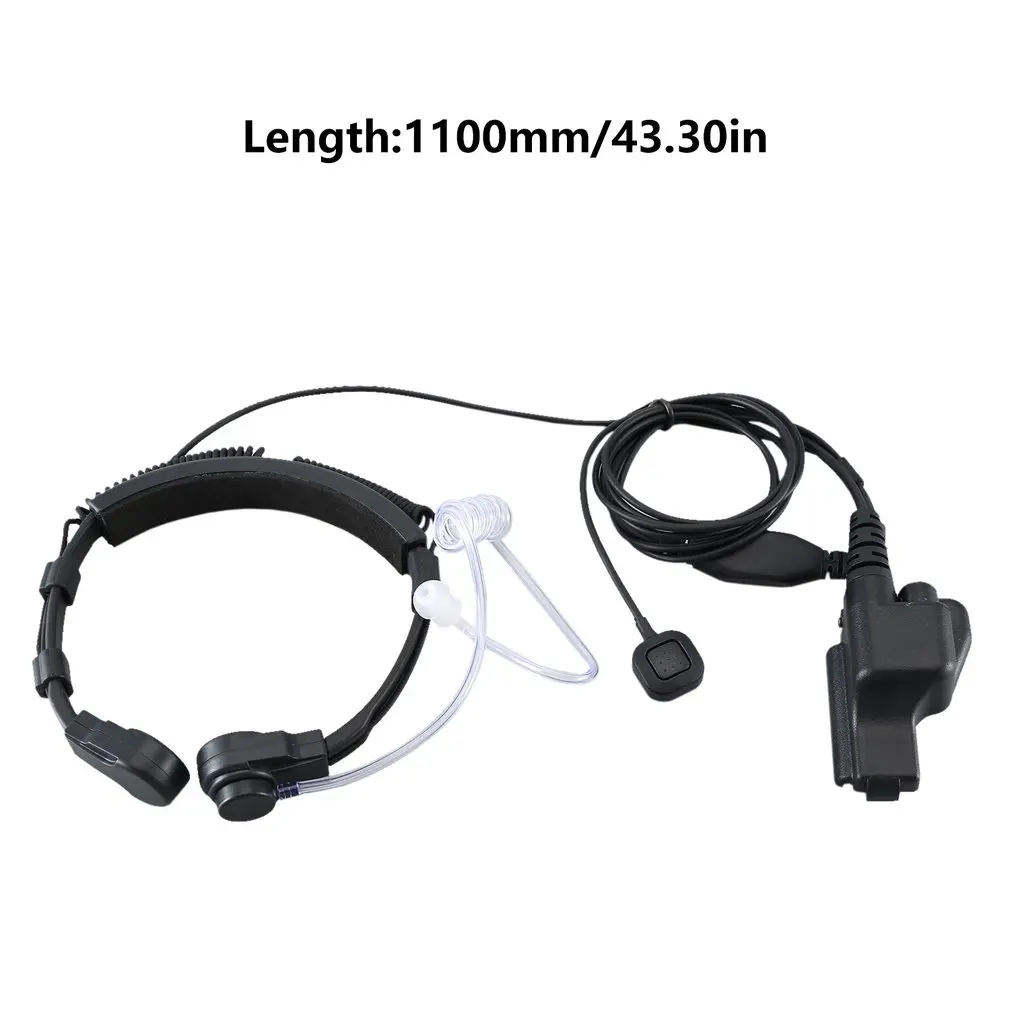 For Motorola HT1000 Walkie talkie Headset Throat Mic Vacuum Sound Transmission CS Headset Extendable Throat Microphone