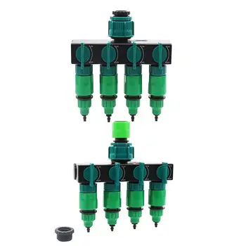 

4-Way Hose Splitters Adapter Water Hose Tap Connector Garden Drip Irrigation Easy Installation Durable Long Service life