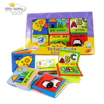 

Candice guo early educational toy picture hand color cloth book painting newborn baby kindergarten kid birthday gift 6pcs/set