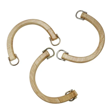 

HAOFA 15.5cm 1pcs Wooden Handle Replacement Handbag Rack Wallet Frame Woman Bag Handles