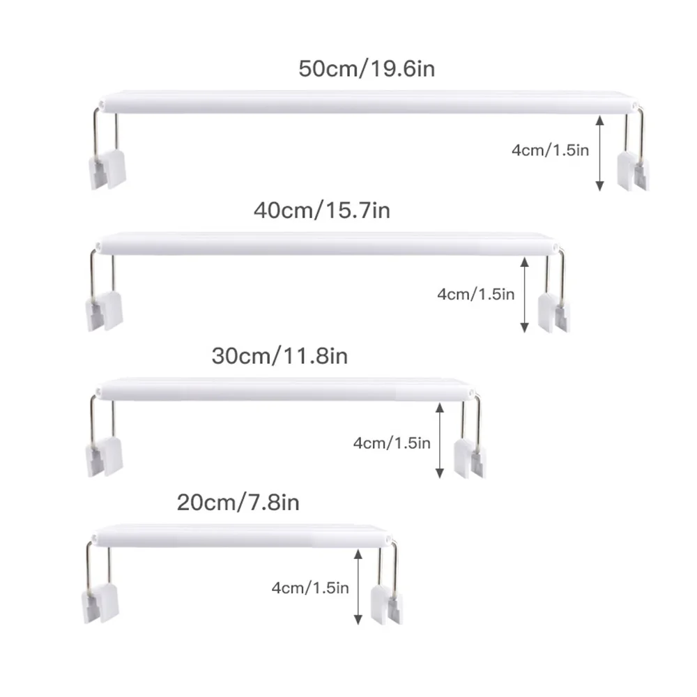 20 30 40 50cm Aquarium LED Light Aquarium Fish Tank LED Light Slim Luminaire Light Lamp 4