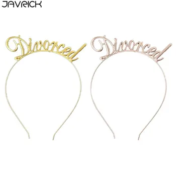 

Metal Thin Headband Funny Divorced Letters Tiara Hair Hoop Party Decorations Supplies for Newly Unwed Single Women Gift