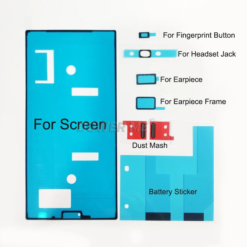 Dawer Me для lcd-экрана на клейкой основе передняя рамка клей громкоговоритель динамик Пылезащитная сетка полный набор наклеек для Sony Xperia XZ XZs F8332 F8232