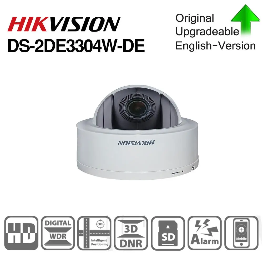 Hikvision Оригинал PTZ камера DS 2DE3304W DE 3MP IP Сетевая купольная Камера 4X оптический зум 2