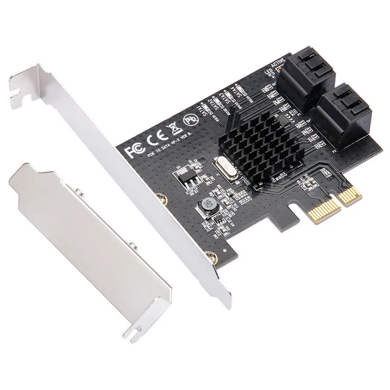 Pci-E Плата расширения, 4-портовая Sata 3,0 Raid Плата расширения 6G Sata 3,0 для Pci-E 4 порта адаптер расширитель Riser Card для Hdd Ssd