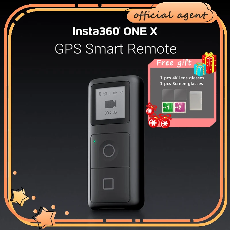 Original Insta360 ONE R X GPS Smart Remote Control/Battery Base/Fast Charge Hub/Boosted Battery free Lens Screen Protector Film |
