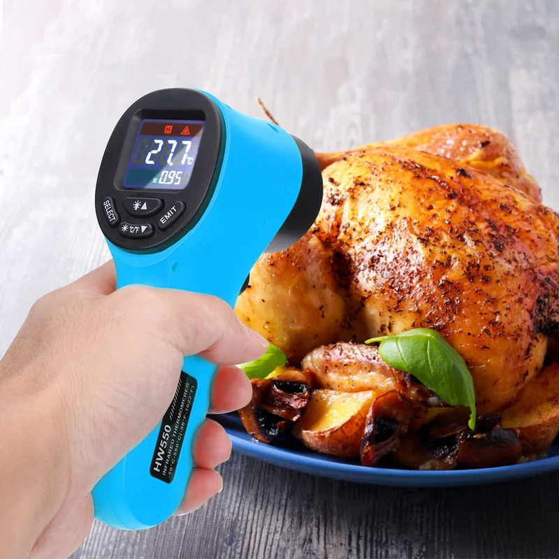 

Handheld Non-contact IR Infrared Thermometer Digital LCD Laser Pyrometer Surface Temperature Meter Imager C F Backlight -50~550C