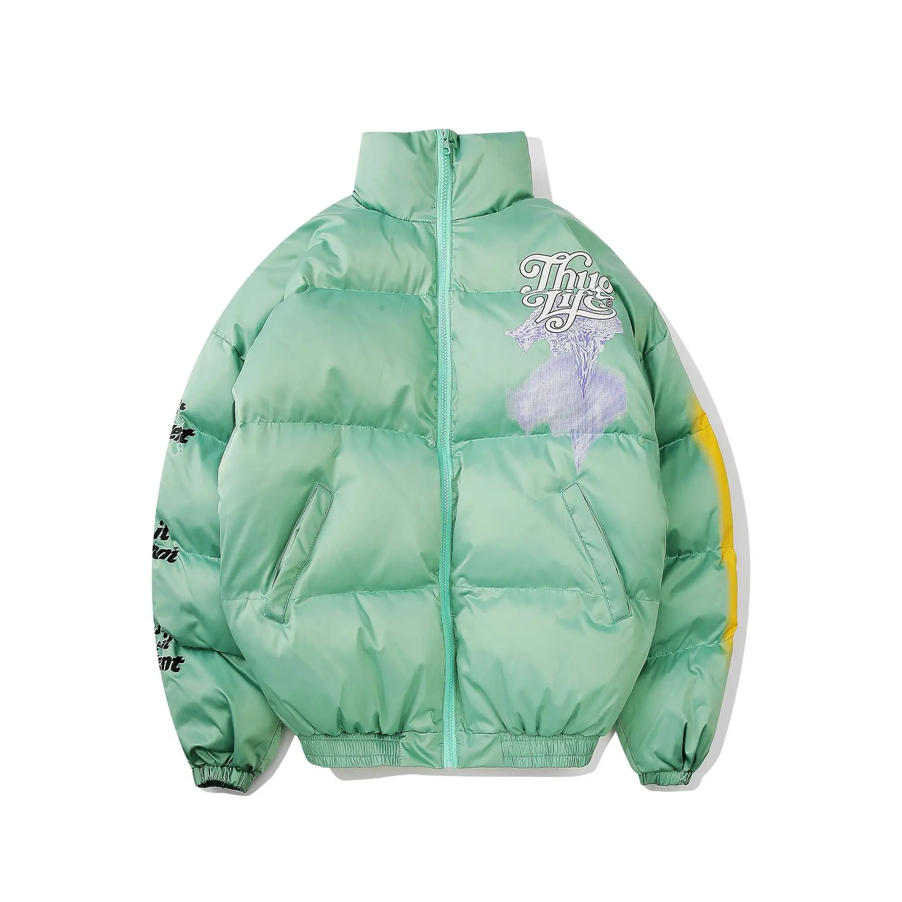 UNCLEDONJM Men's Warm Winter Jacket Funny Printed Bomber Thick Coat Male Parkas Streetwear Jackets Hip Hop Outerwear 311