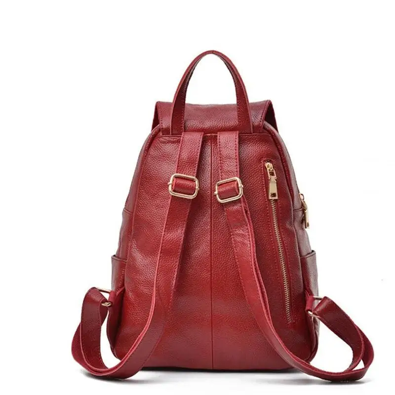 Женский рюкзак из натуральной кожи для девочек 2020 рюкзаки известного бренда