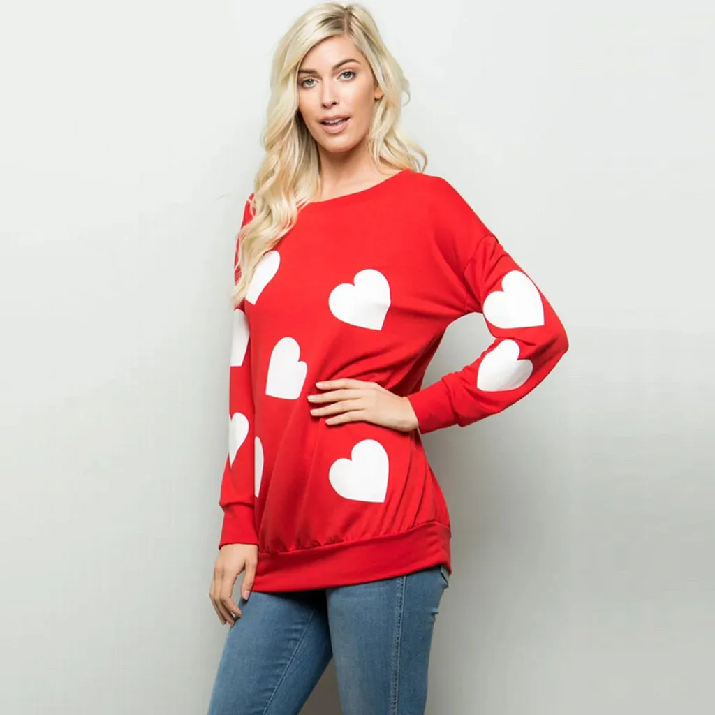 Женская футболка с длинным рукавом и круглым вырезом летняя свободная принтом