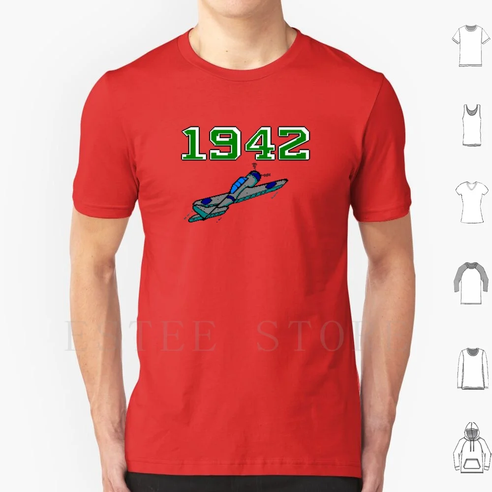 1942 Amstrad Cpc Videogiochi T Shirt Stampa Cotone 1942 Amstrad Cpc 3Ds Ore 64 Zx Spectrum Msx St War Aircraft