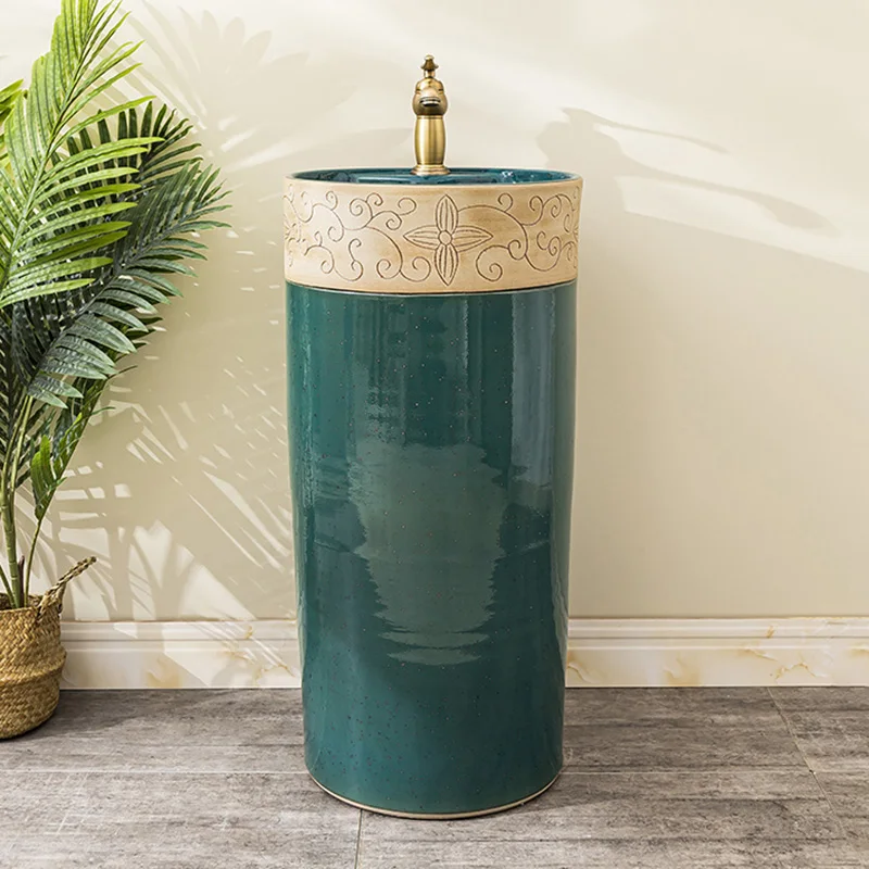 

Керамическая Встроенная умывальная раковина для дома и ванной уличная умывальная раковина для двора напольная умывальная стойка