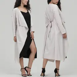 Новая женская одежда 2019, Осенний светильник, для зрелых темпераментов, для девушек, костюм с длинными рукавами, куртка с воротником, Длинная