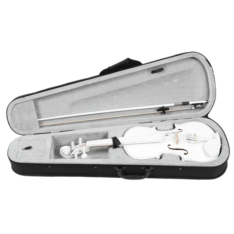 

ABZB-Student Violin 4/4 Full Size Violin Violin Set Child Beginner White Violin