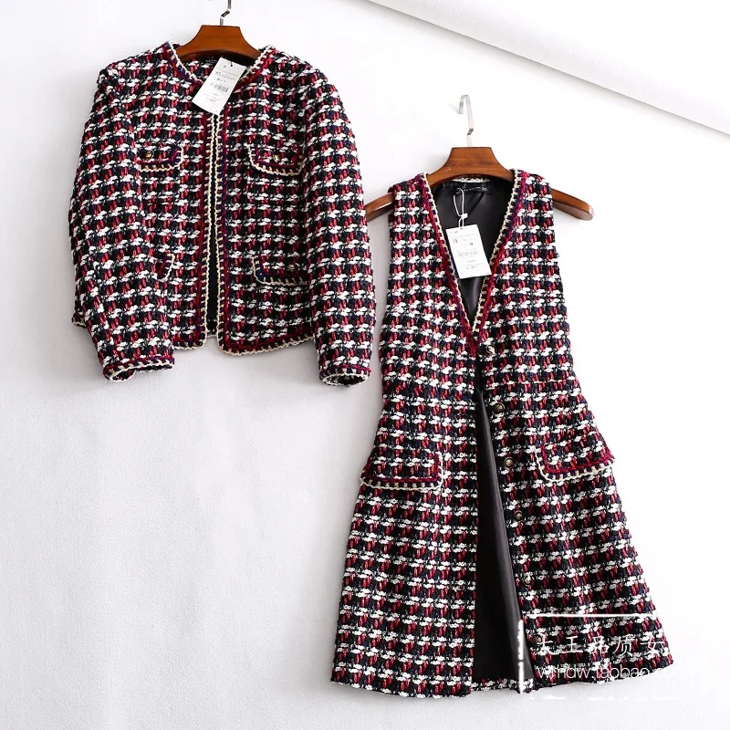 

A Generation of 2018 Western Style Texture Rove Soft It Casual Suit Jacket Sleeveless Dress Women's Entity