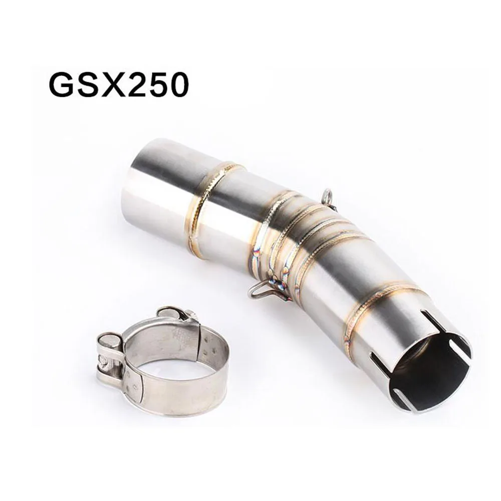 Tkosm Stainless Steel Motorcycle Exhaust Muffler Middle Pipe Header Tube System For Suzuki