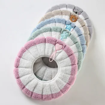 

2019 New Winter Comfortable Soft Heated Washable Toilet Seat Mat Set Bathroom Accessories For Home Decor Closestool Mat