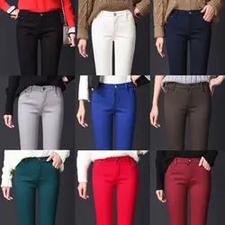 ZYFPGS 12 цветов Harajuku женские Джинсы зауженные джинсы-Карандаш Брюки Топ бренд 2019 Мода эластичный тонкий несколько цветов плюс размер