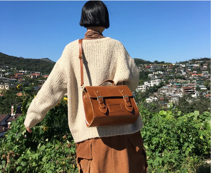 Корейская винтажная женская сумка в консервативном стиле, женская сумка на плечо из искусственной кожи, женская сумка-мессенджер, женская сумка