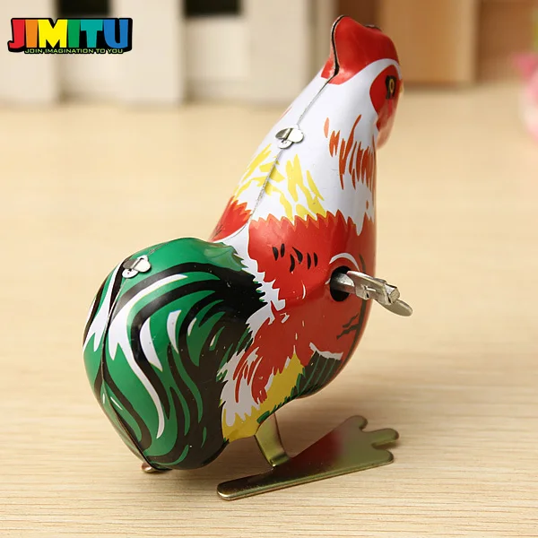 Винтажные игрушки ветрозащитная игрушка Милая модель лягушки/петуха Оловянная