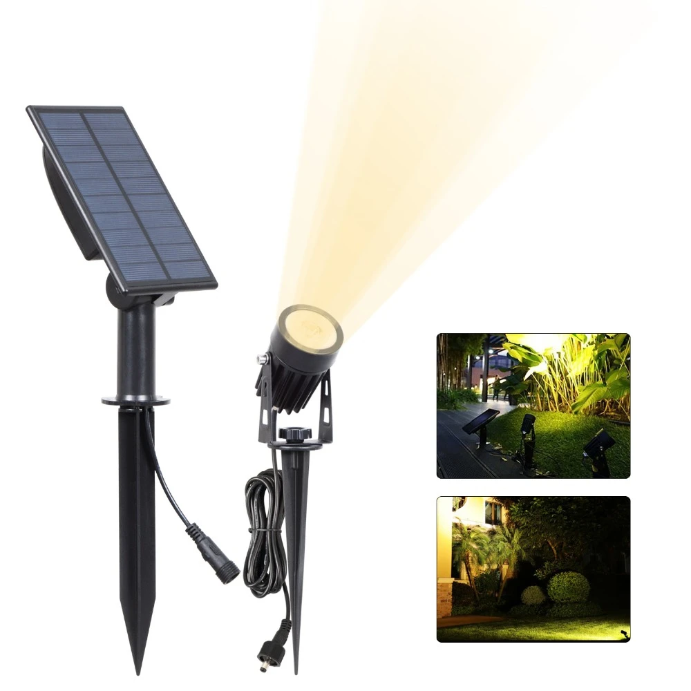 

Solar Spotlight Waterproof Solar Light Outdoor Landscape Light Auto ON/Off Night Light for Patio Yard Garden Decoration
