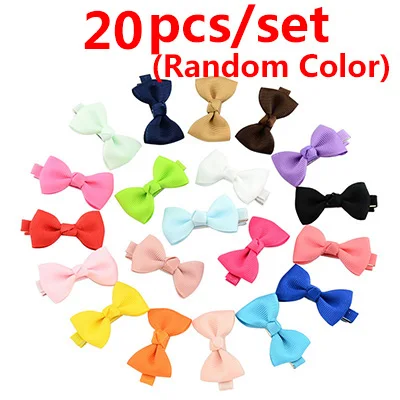 20pcs Style 2 10/20 предметов; милые принты; зимние детские носки для девочек эластичные резинки для волос цветной бант для волос Веревка хвост держатель модная повязка на голову Детские Головные уборы аксессуары - Цвет: 20pcs Style 2