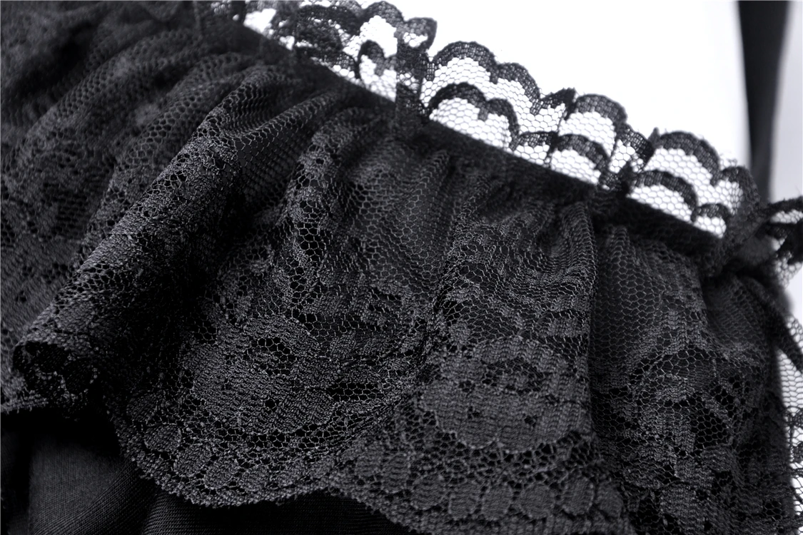 Darkinlove женское готическое черное маленькое платье с открытыми плечами DW299