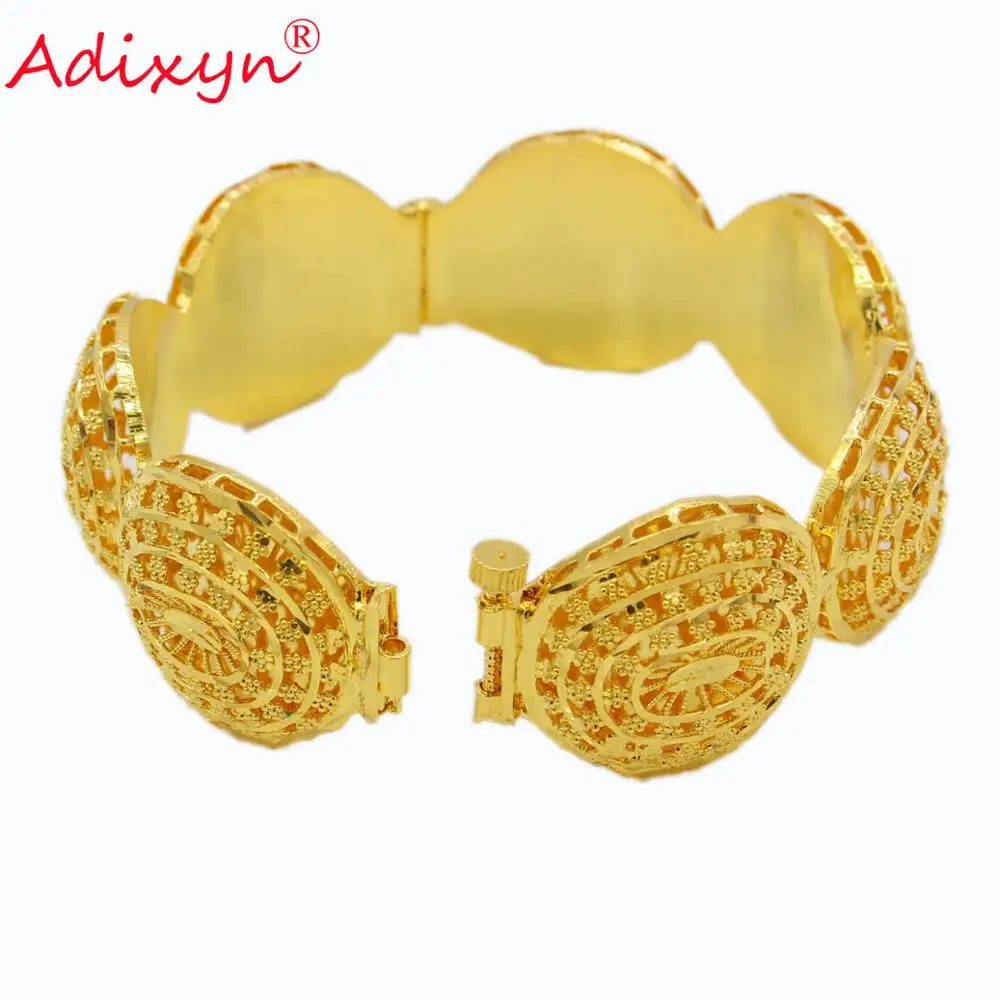Adixyn Эфиопский золотой браслет для женщин Свадебные браслеты невесты золотой цвет ювелирные изделия Ближний Восток африканские подарки N10276