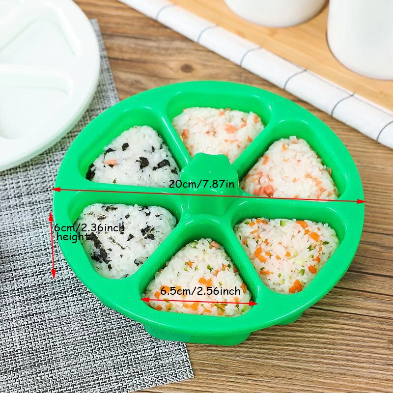 Yardwe Japanese Sushi Mold Triangle Rice Ball Bento Press Nigiri Rice Maker Mold DIY Tool 2PCS 