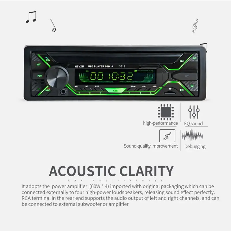 Bluetooth Автомобильный MP3-плеер аудио для стерео-Радио автомобильной 12V
