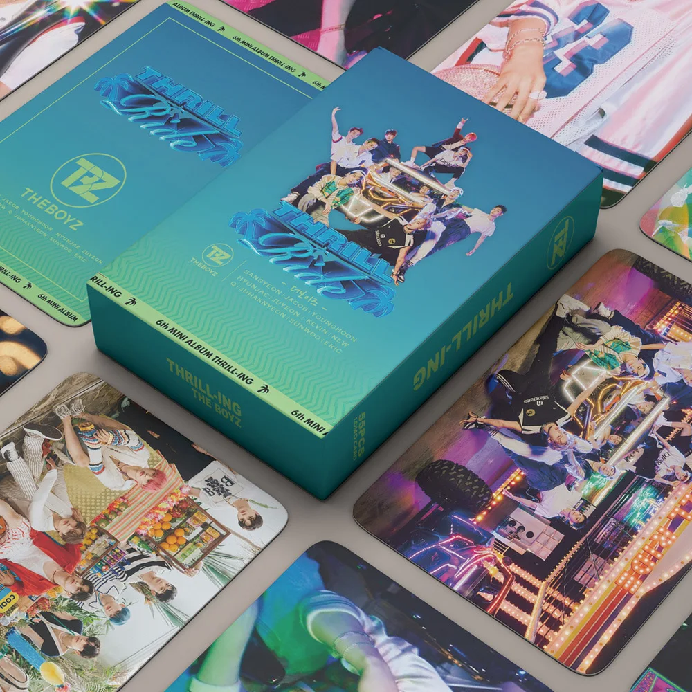 54 шт./компл. Kpop THE BOYZ Lomo Cards высокое качество K-pop Photocard The 6th альбом THRILL-ING Новые
