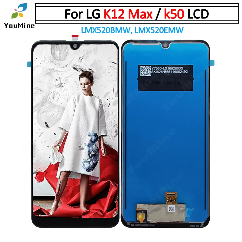 

For K50 LCD Screen Display Digitizer with frame Dual/single Assembly Mobile Phone Parts For LG K12 Max LMX520BMW, LMX520EMW lcd