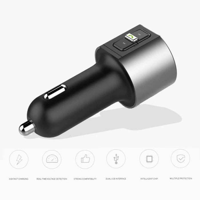 Беспроводной автомобильный Bluetooth fm-передатчик MP3-плеер Радио адаптер автомобильный комплект 2-USB зарядное устройство