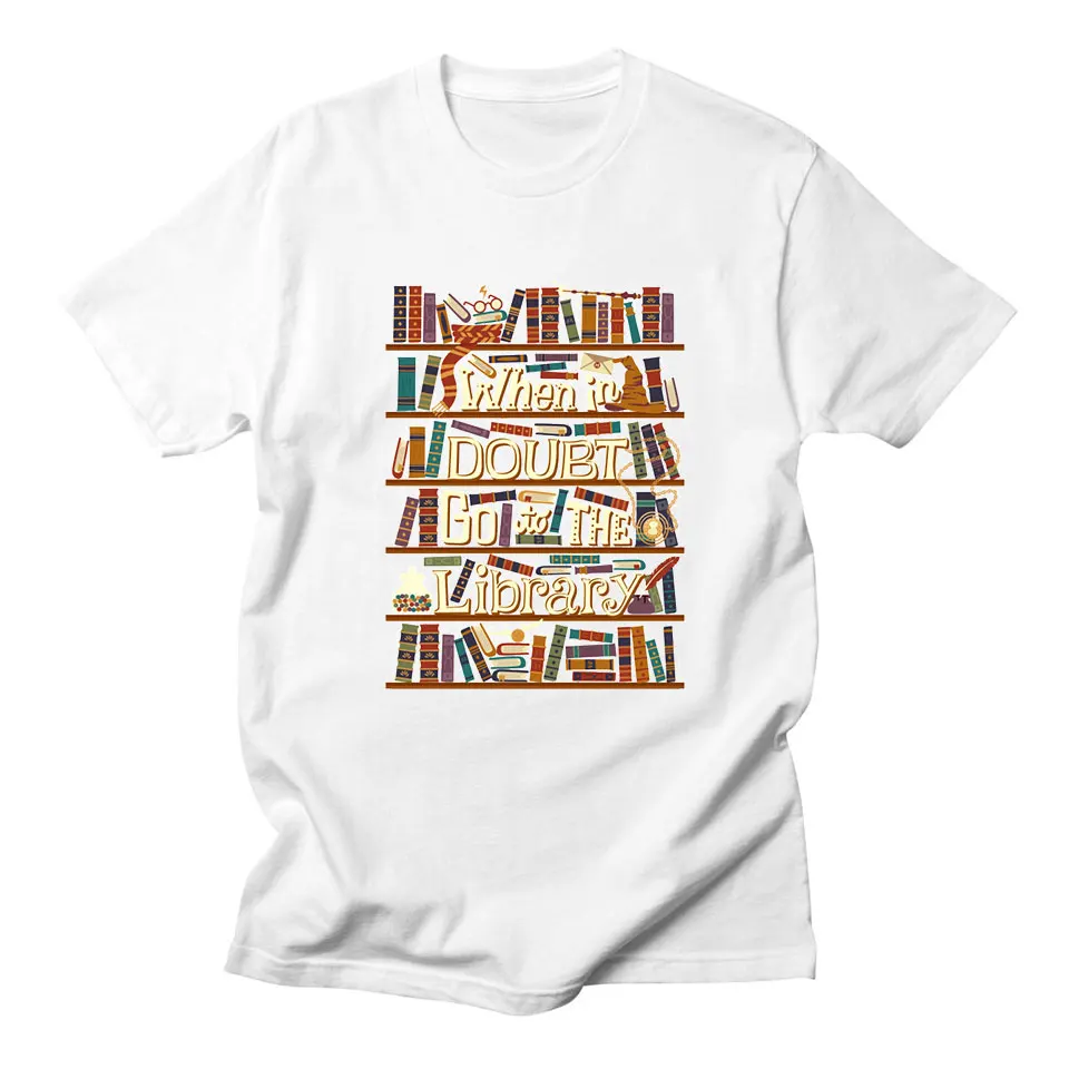 

Books Go To The Library T Shirt Male Summer Design Short Sleeve Casual Comfortable Breathable Graphic Male Tshirt Plus Size XL
