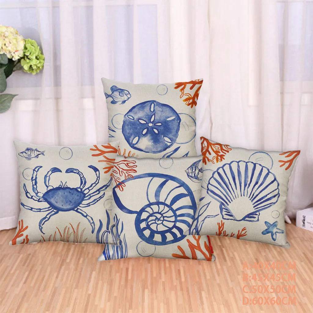 New Fresh Euro Style Home Decor Cushion Cover Flower Throw Pillow for sofa Mediterranean style pillow case Home Decor 4pcs