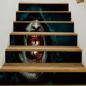 

3D Halloween Ghost Door Sticker Bar Elevator Hallway Stairs Home Decorations
