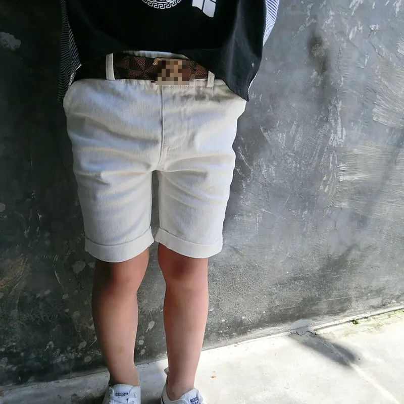 Spring Summer New Products Solid Color Versatile Children Black And White Shorts Medium-small tong zhong ku Fashion