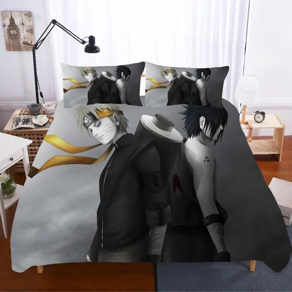 Наруто домашний текстиль постельное белье Ropa De Cama роскошный подарок Sabanas Комплект постельного белья королевского размера постельное белье бязь постельное белье поплин