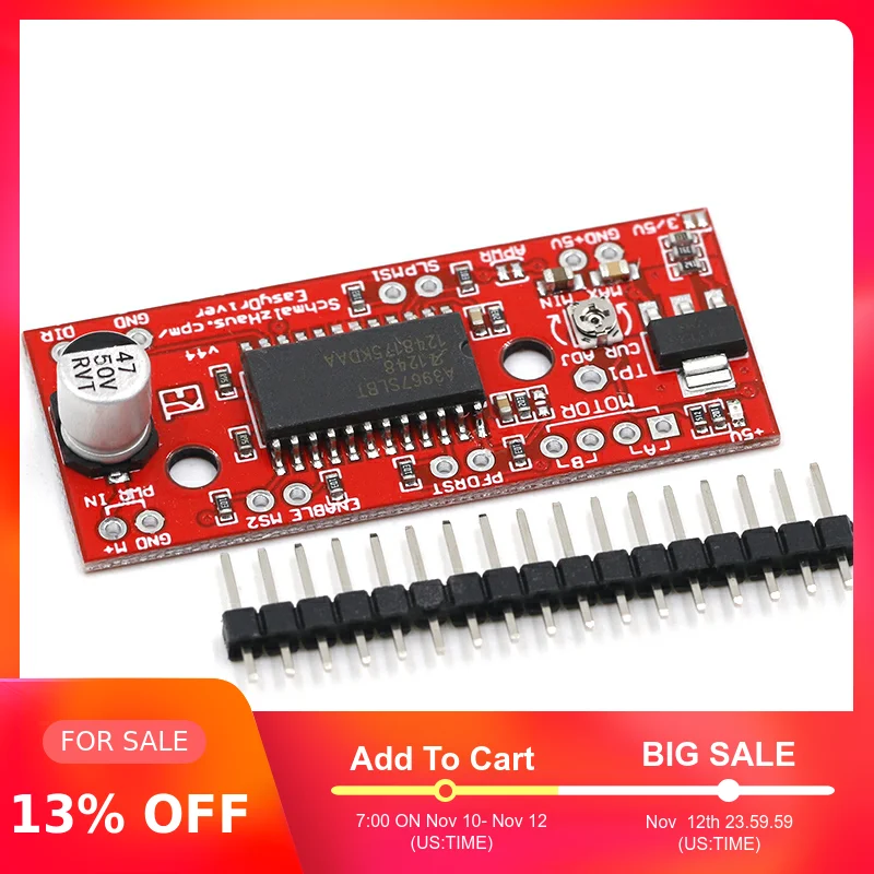 

1pcs A3967 EasyDriver Stepper Motor Driver V44 for arduino development board 3D Printer A3967 module