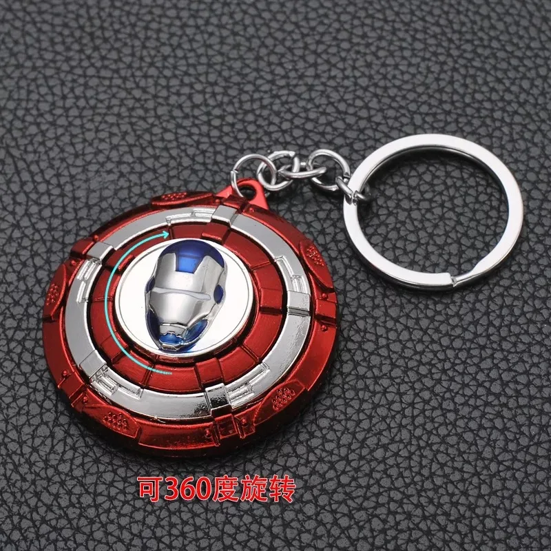 5 Marvel Мстители Железный человек Tony Stark Капитан Америка металлический вращающийся брелок со щитом фильм аксессуары подарок кулон подарки для мужчин - Цвет: 5