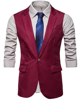 

Fashion 3 Pocket Bridegroom Business Party Vest Summer Spring Men Vest Casual Vest Green Custom Made Wedding Vest One Button