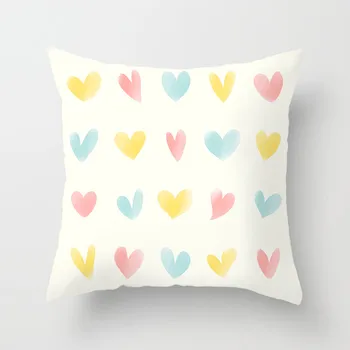 

Nanacoba Heart Rose Love Words Cushion Cover Valentine's Day Gift Pillow Covers For Home Sofa Decor Geometric Photo Short plush