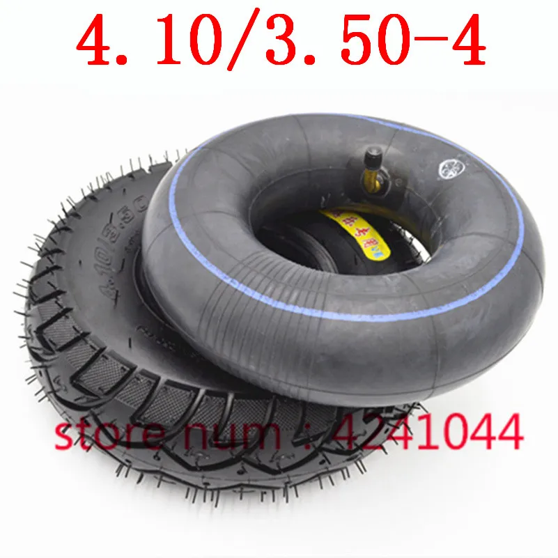 10 Inch 4.10 3.50-4 Tyre 4.10-4 Outer Tires Inner Tube Fit Electric Tricycle Trolley Scooter Warehouse Car