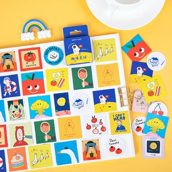 

Creative Funny Planet Stamp Series Paper Small Diary Mini Cute box Label Stickers set Scrapbooking Flakes Journal Stationery