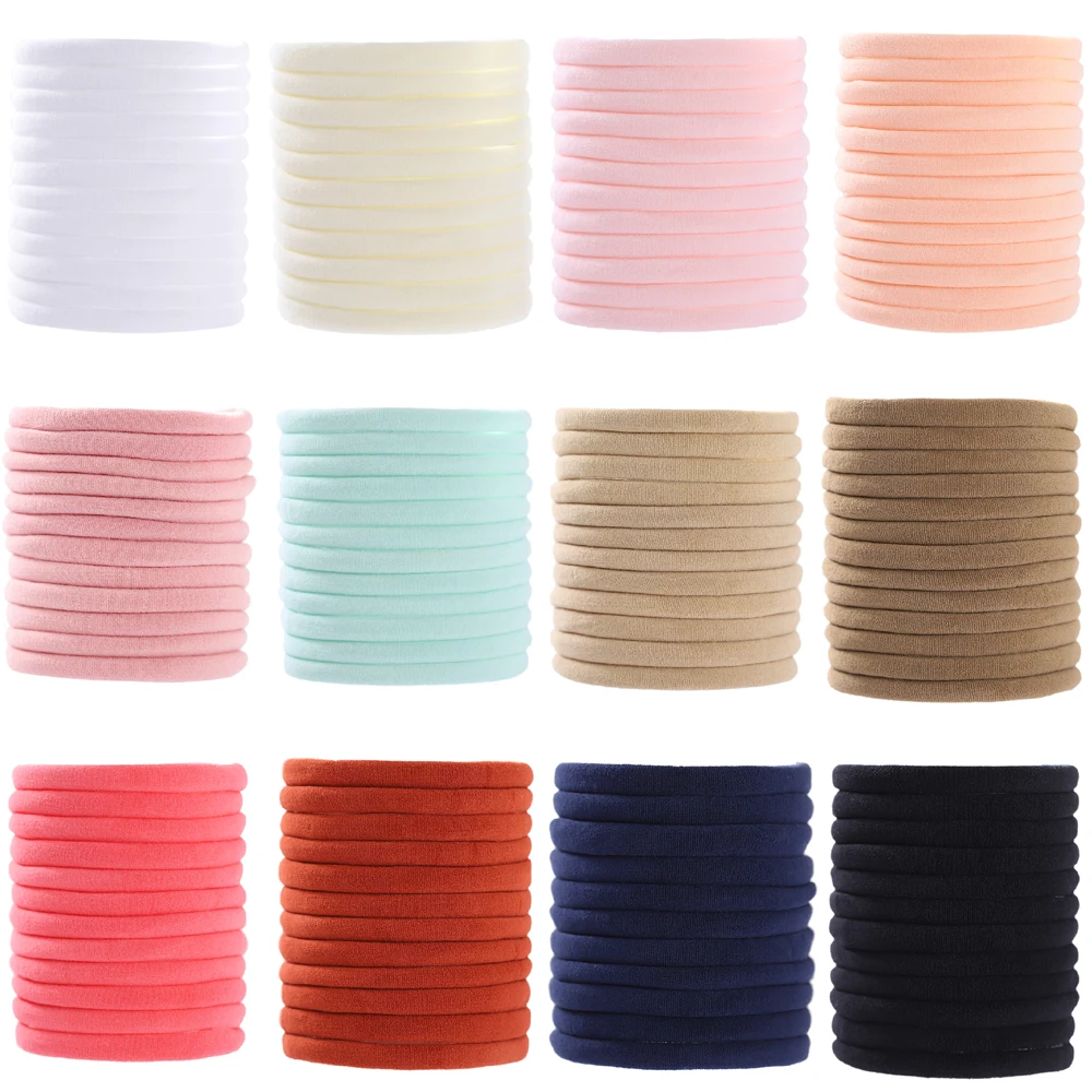 Fasce Morbide In Nylon Per Bambine, 3 Pezzi | Beige, Rosa Cachi - Taglia Piccola