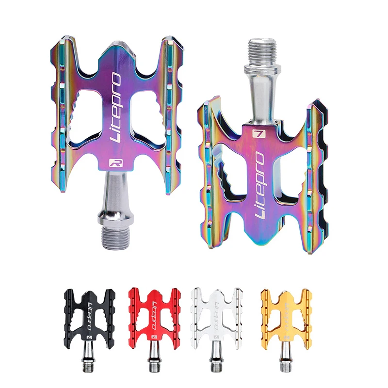 

LITEPRO K3 Bike Pedal Ultralight Folding Mountain Road Bicycle Pedal Aluminum Alloy CNC DU Bearing BMX Pedals MTB Parts 228g