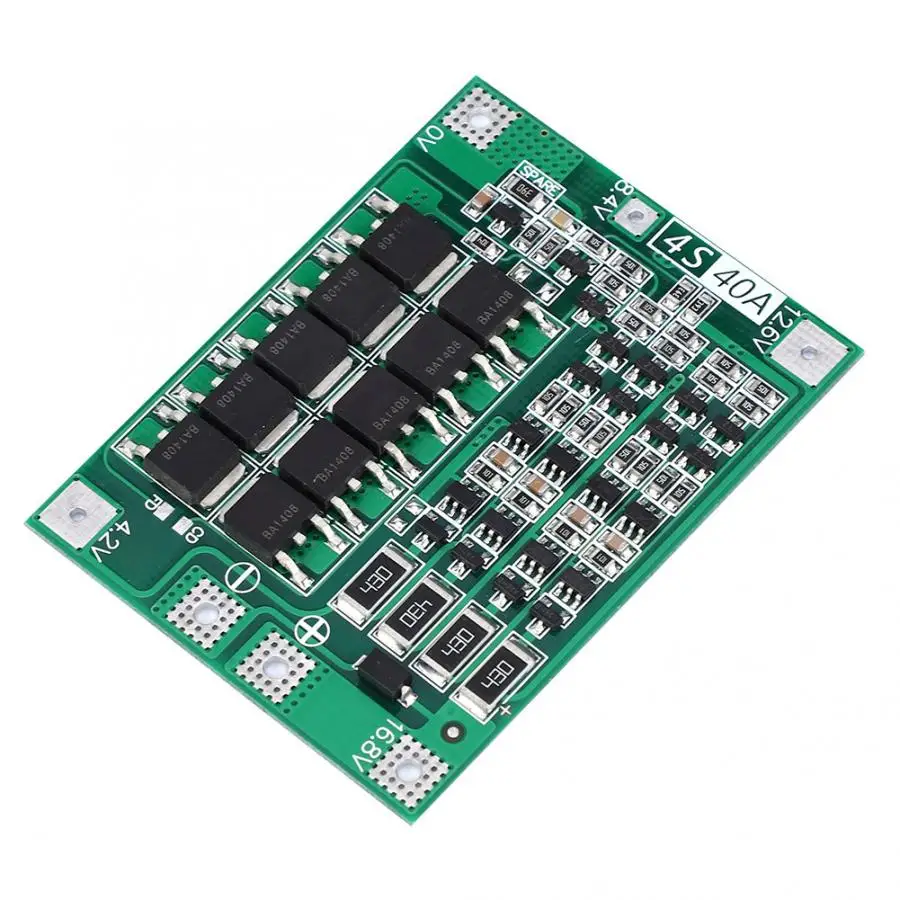 Флюоресцентная плата BMS PCB для защиты литиевых аккумуляторов 14 8 а 16 в 18650 с