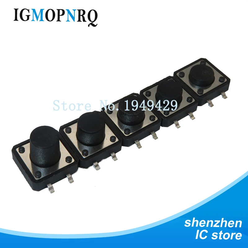 20 шт SMD 4PIN 6x6x4,3/5/6/7/8/9/10 мм микро, тактовый переключатель 0.5A с алюминиевой крышкой, 50В кнопочные переключатели 6x6x4,3 мм 6x6x5 мм 6x6x6 мм 6x6x7 мм 6x6x8 мм
