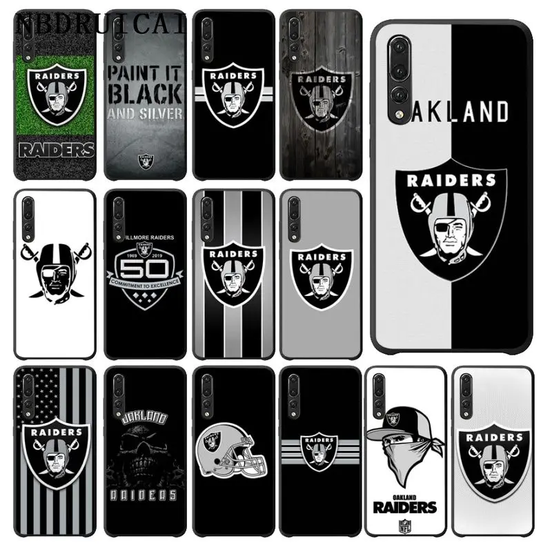 

NBDRUICAI Oakland Raiders Soft Silicone Phone Case Cover for Huawei P9 10 lite P20 pro lite P30 pro lite Psmart mate 20 pro lite