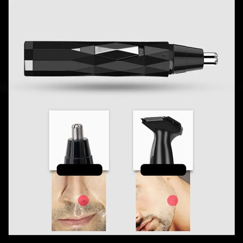 Электрический мужской триммер для волос в носу, перезаряжаемый триммер для бритья волос в носу, Очищающий мини-бритвенный набор для бровей